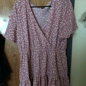 NWOT SHEIN Curve Pink Heart Dress